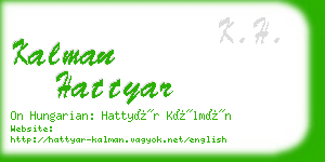 kalman hattyar business card